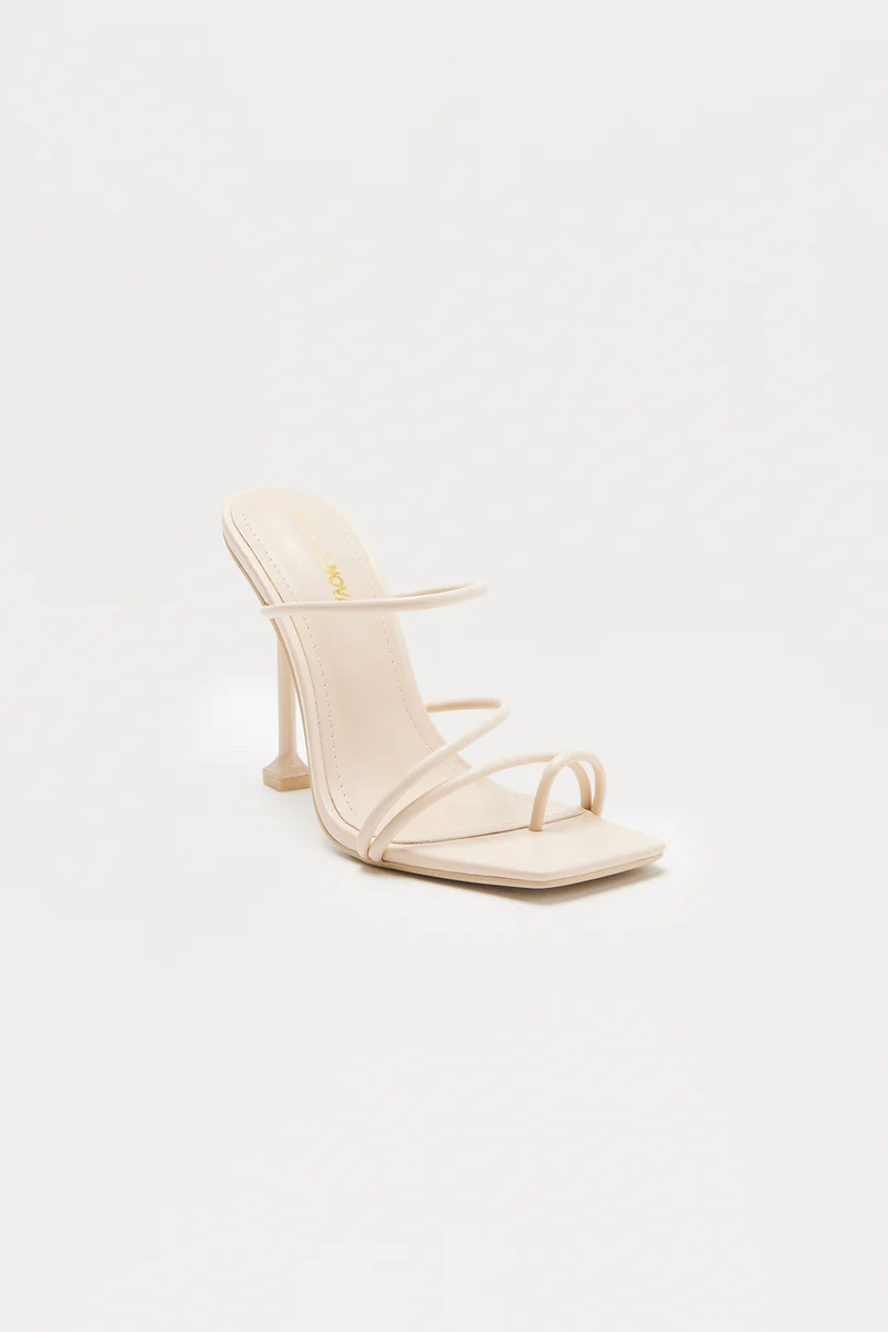 Strappy Nude Mule