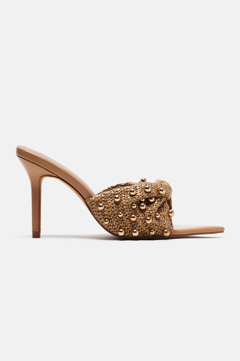 Beige Strappy Heel